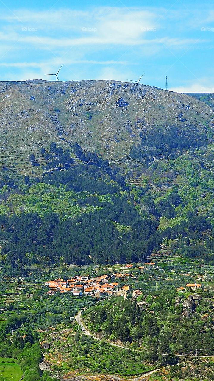 Village in the valley