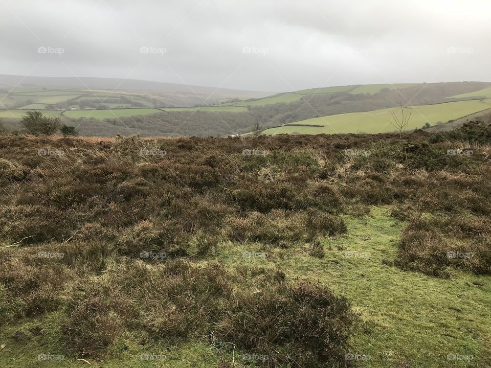 Porlock on Exmoor, a moorland photo capturing that gutsy raw feeling that makes Exmoor what it is.