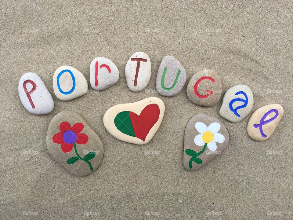 Portugal, souvenir on colored stones 