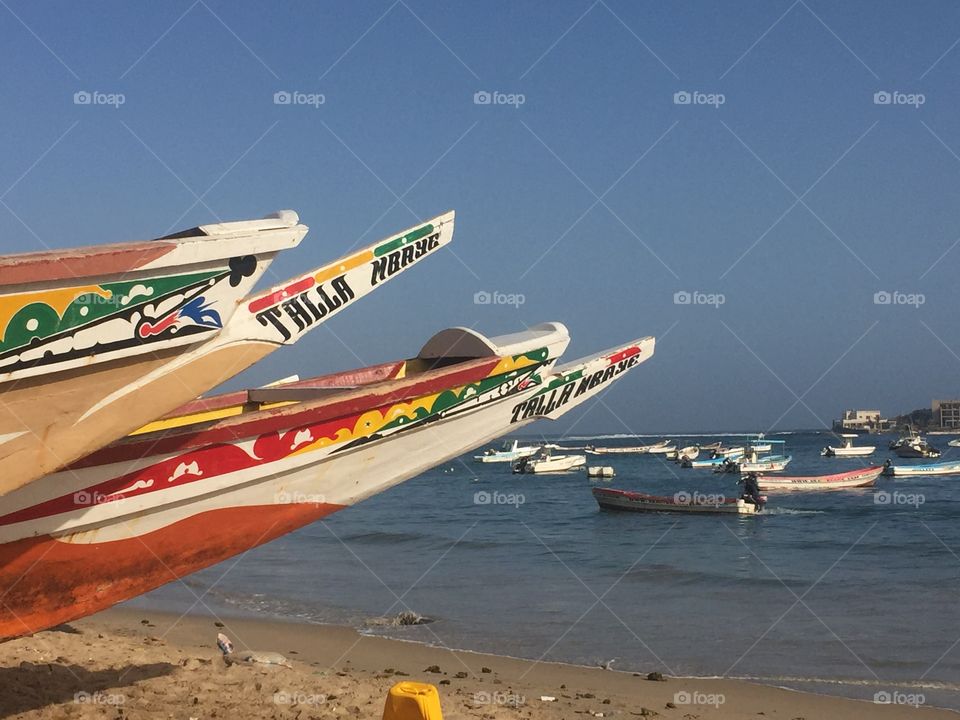 Pirogues on N’gor Beach 