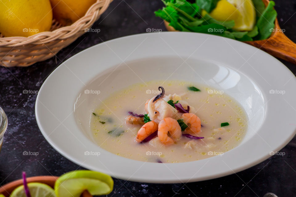 Sea food soup