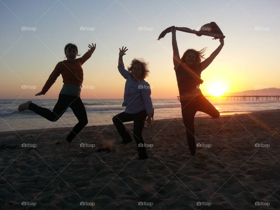 Beach silhouettes 