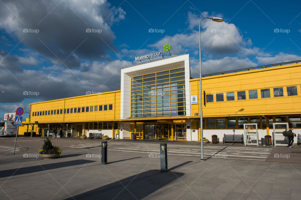 Malmö Airport outside the city of Malmö Sweden.