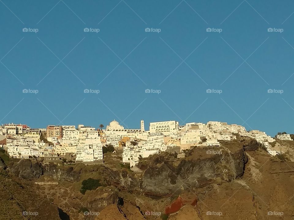 Fira, Santorini City on a Cliff