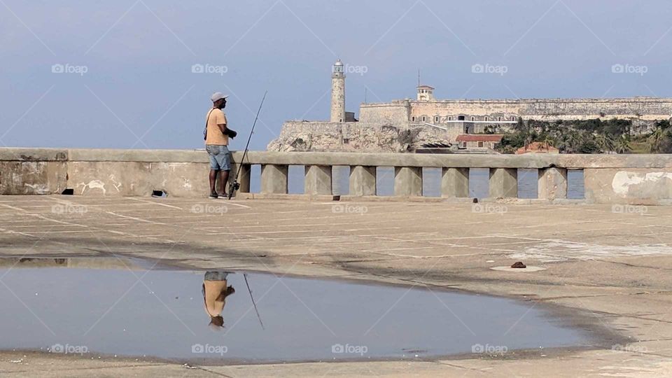 Fisherman in Havana, Cuba