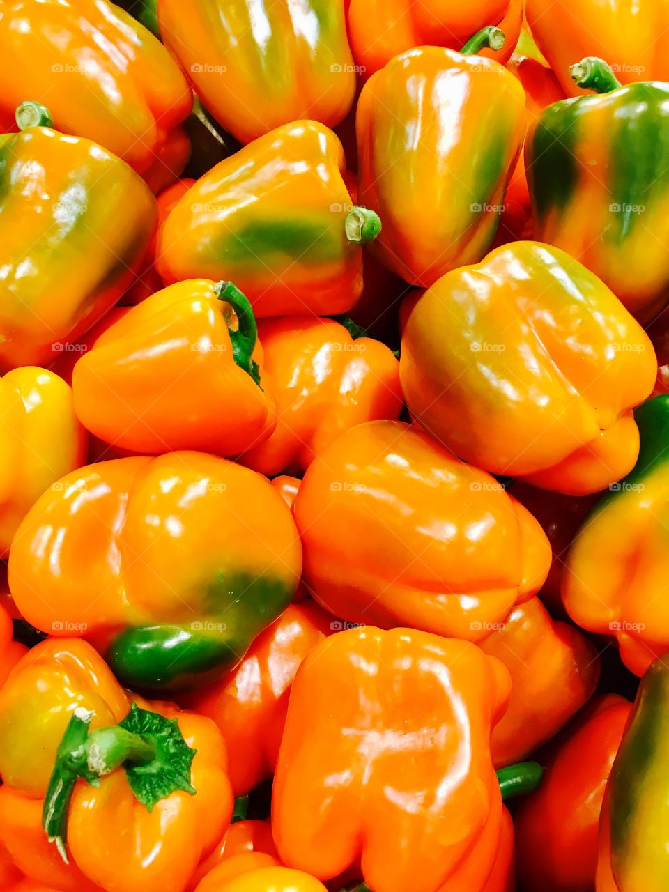 Full frame of orange pepper