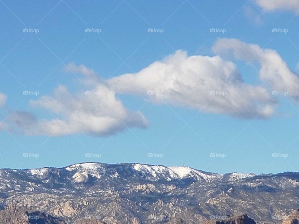 snow covered mountains