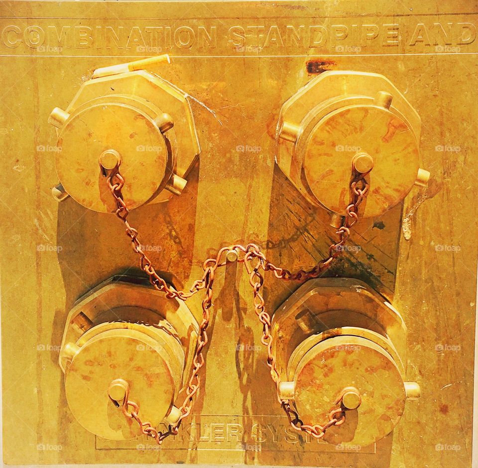 A fire sprinkler connection used as an ashtray