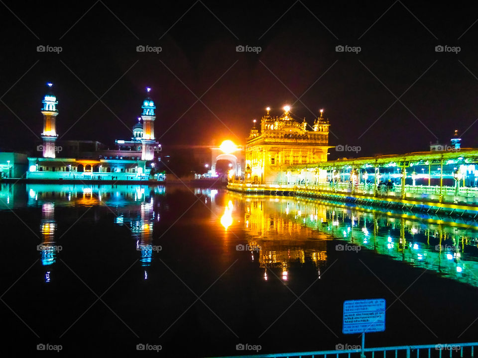 Wonderful Night view captured,the Golden Temple of Amritsar.
