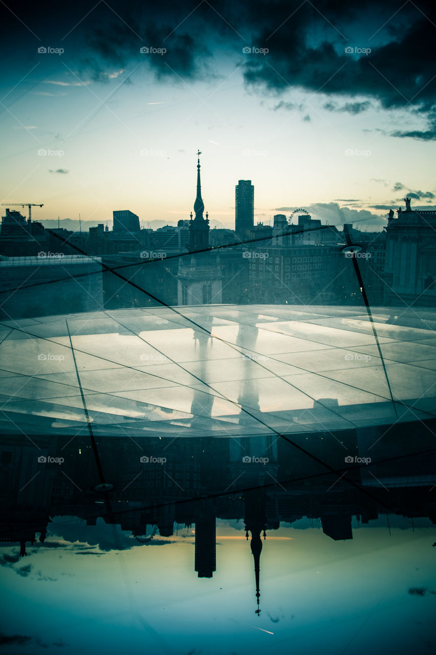 An interesting double exposure of London street patterns.