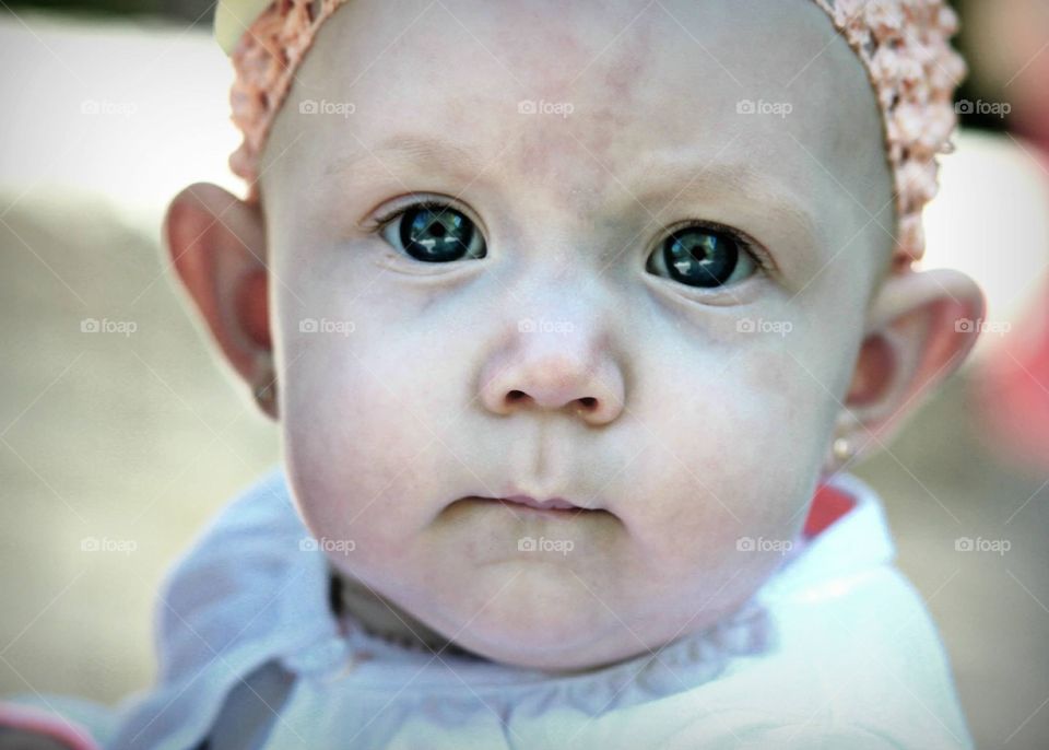 A look into a baby girl's eyes