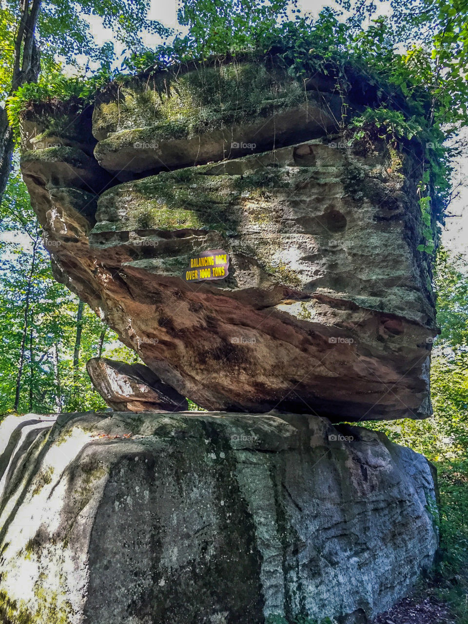 A giant rock balancing on another rock