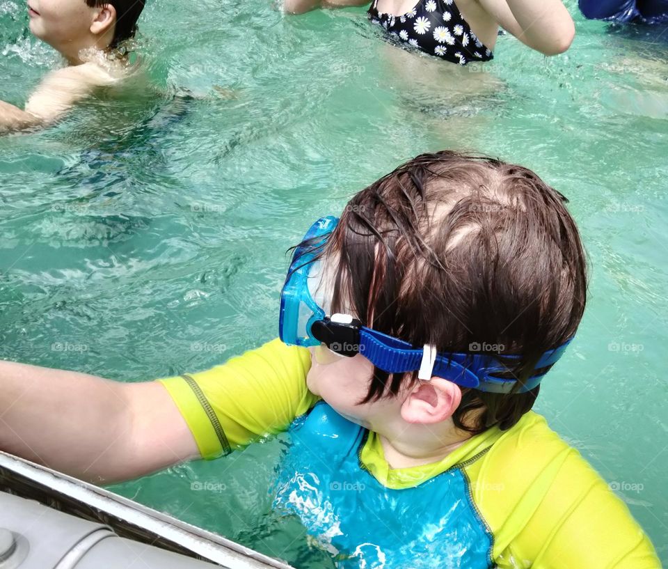pool fun goggles in summer