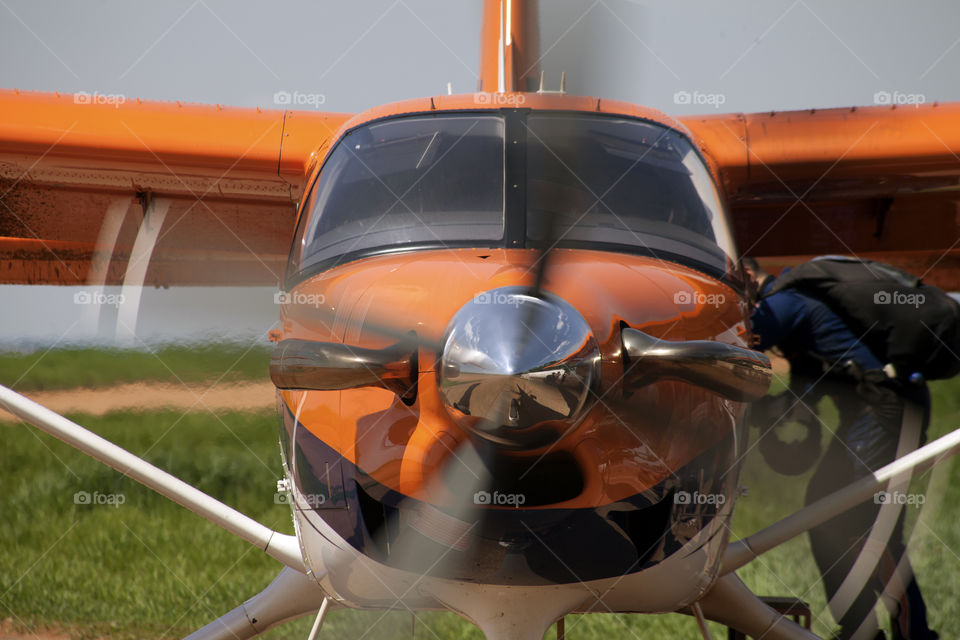 orange airplane