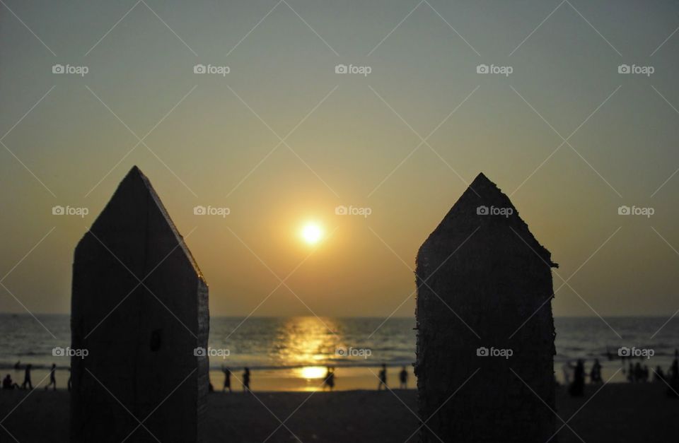 Sunset in India, Goa beaches