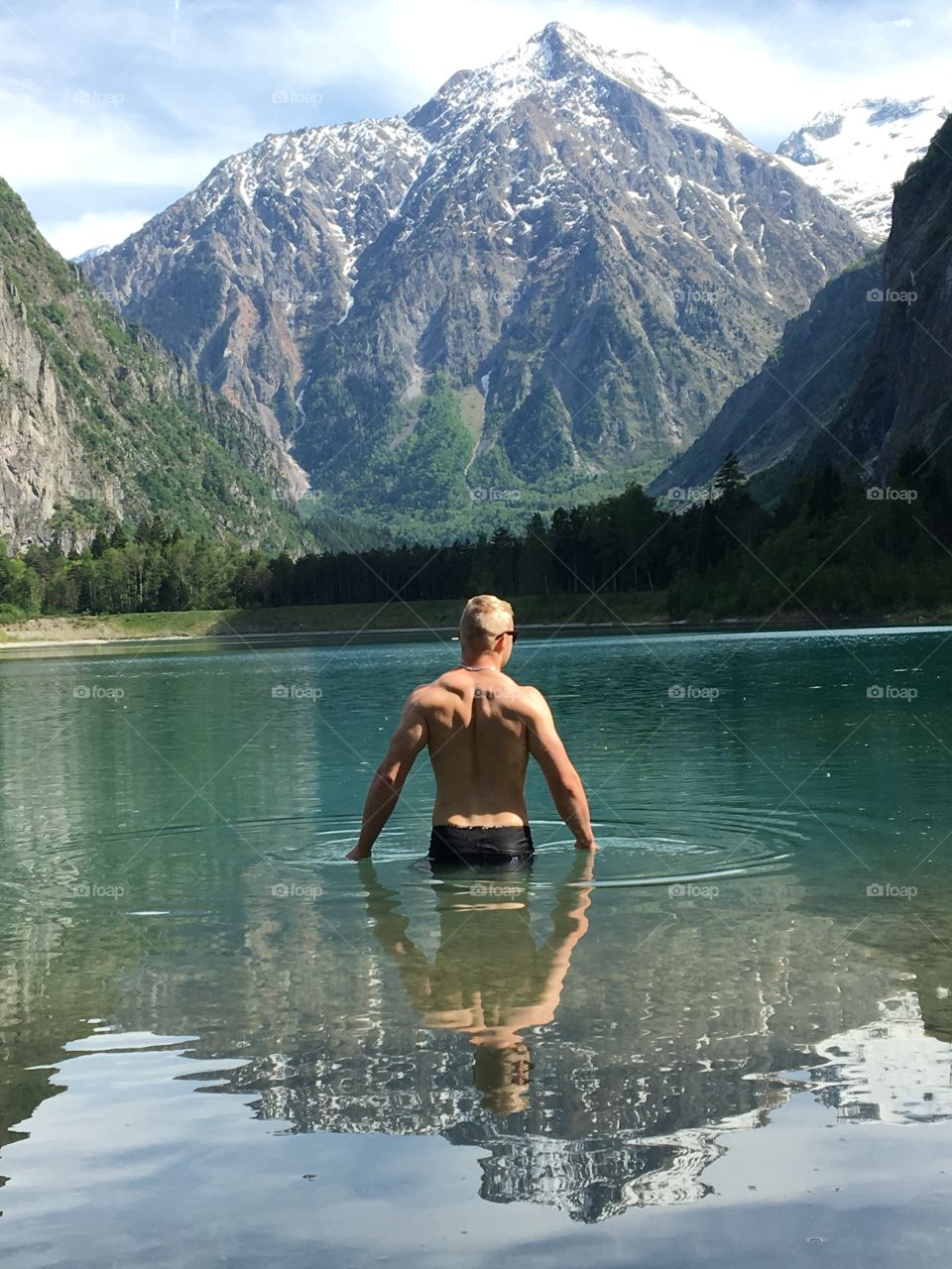 Fit man in Lake