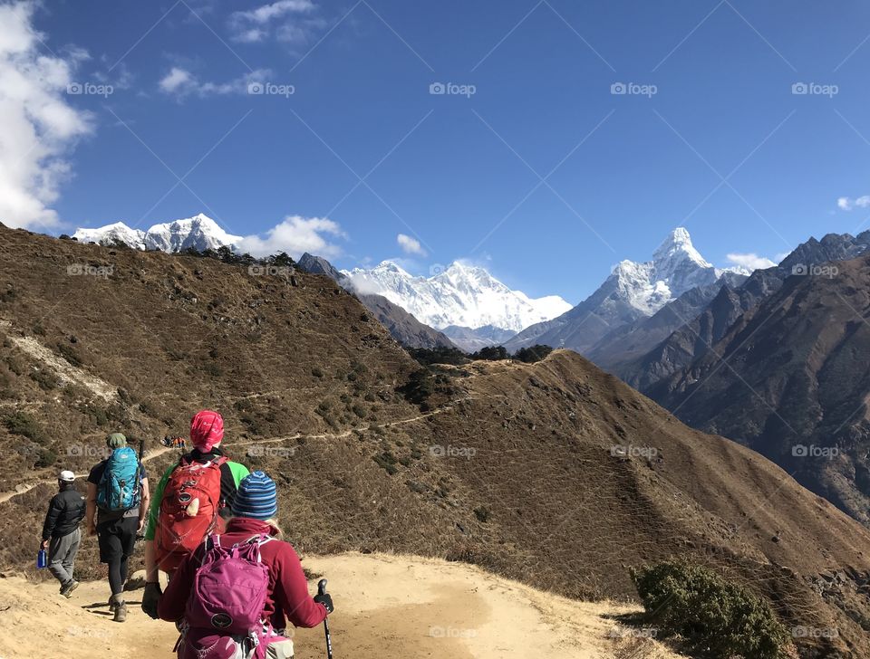 Trekking towards Everest View Hotel