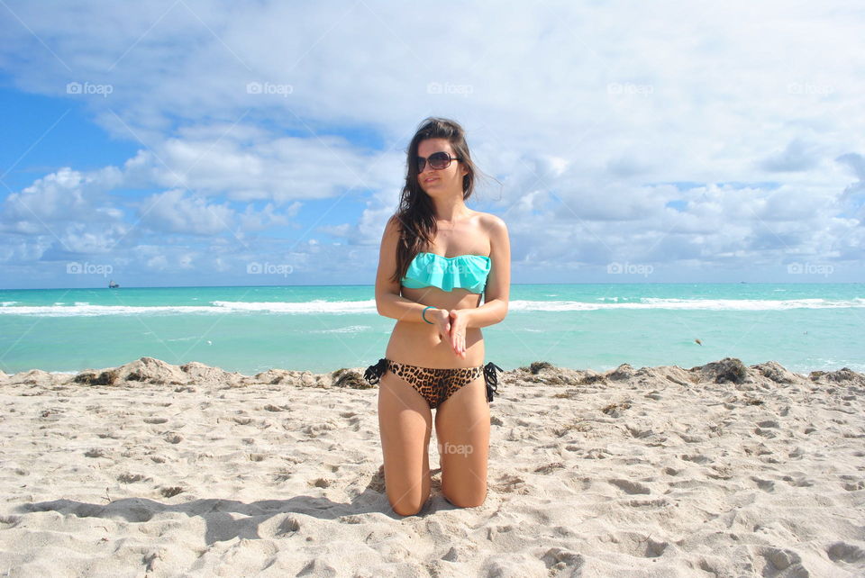 A girl at the beach