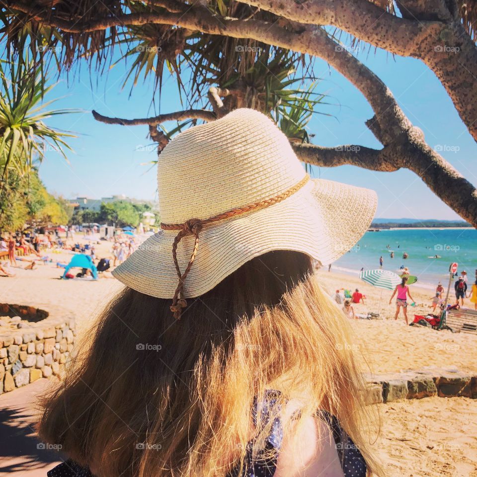 Looking at the beach 