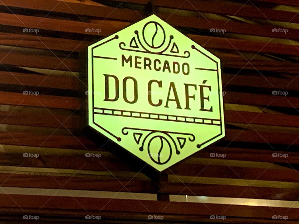 coffee shop name plate