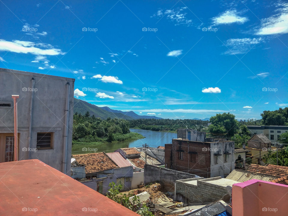 beautiful backyard view in my village