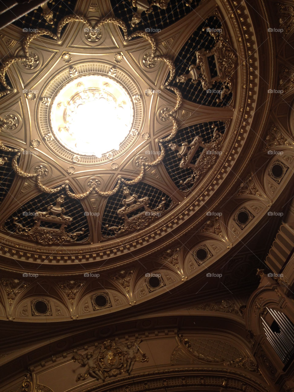 Ceiling lamp in a theatre