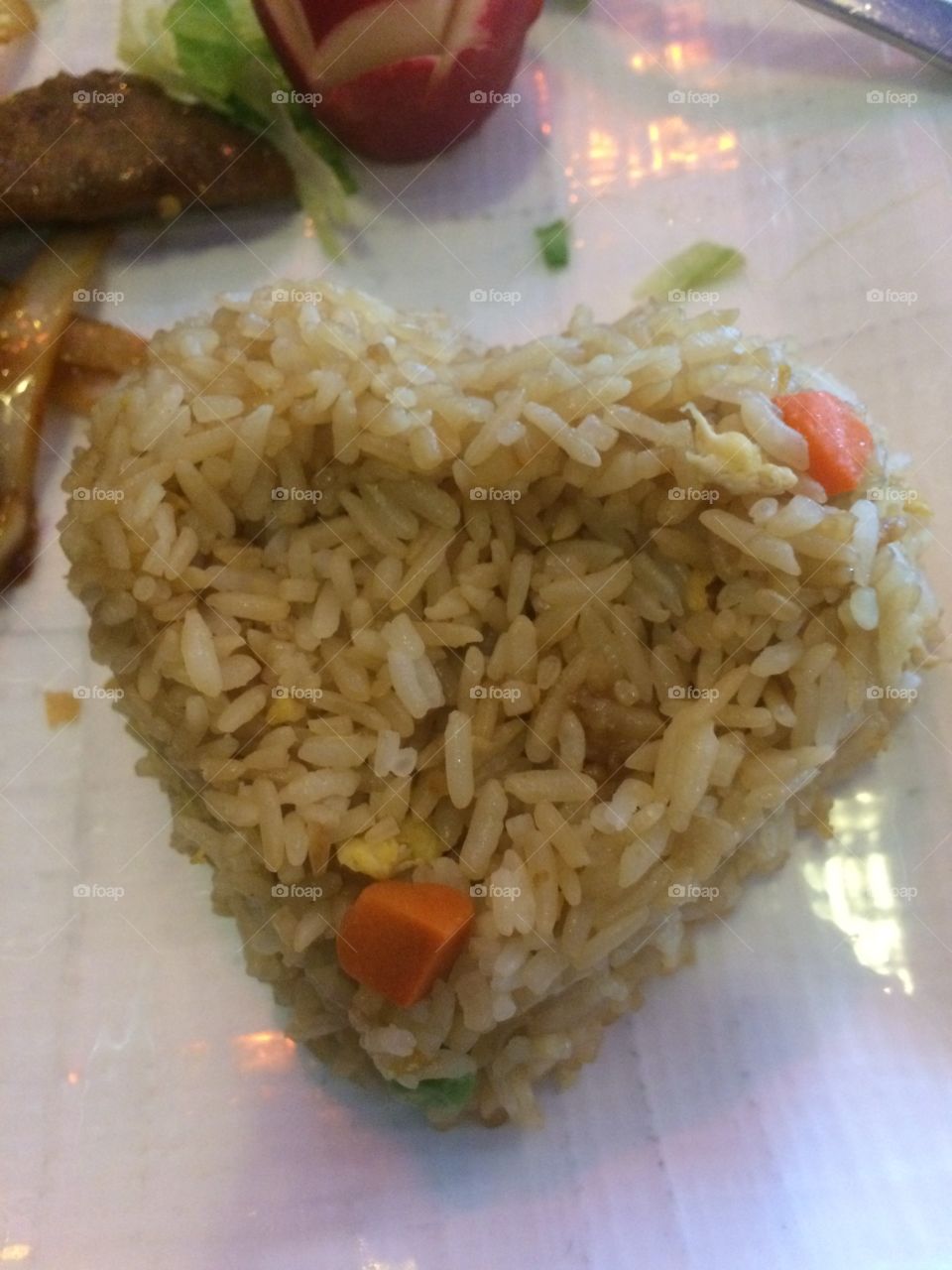 Heart Shaped Fried Rice