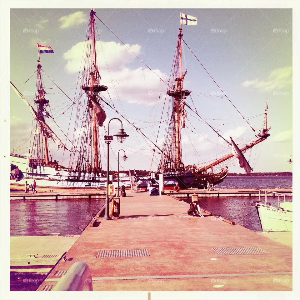 A ship. 