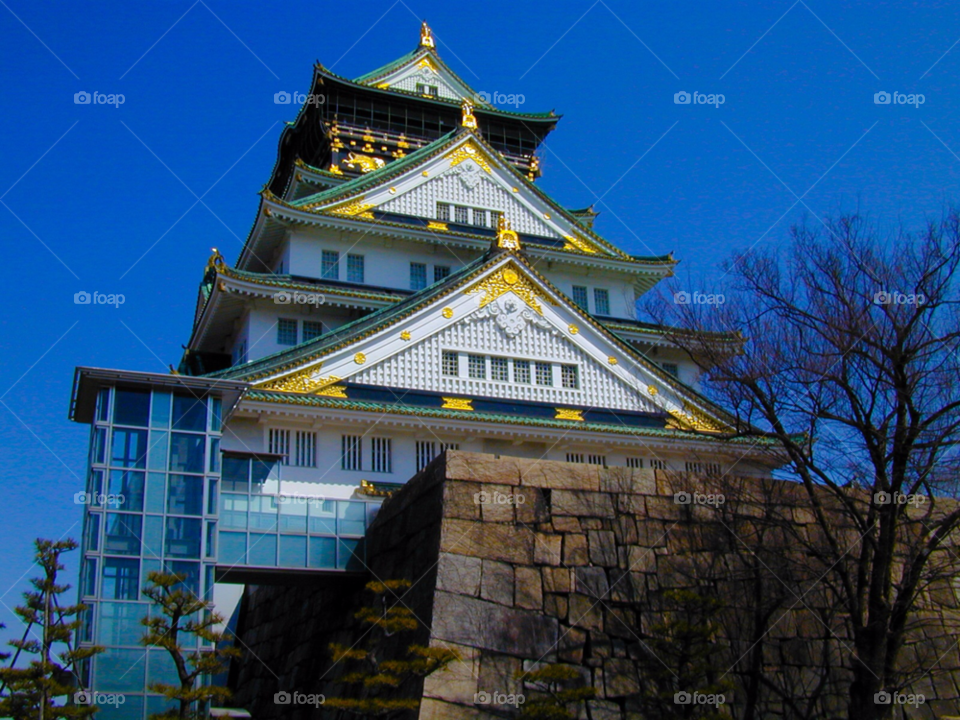 osaka japan wall travel stone by cmosphotos