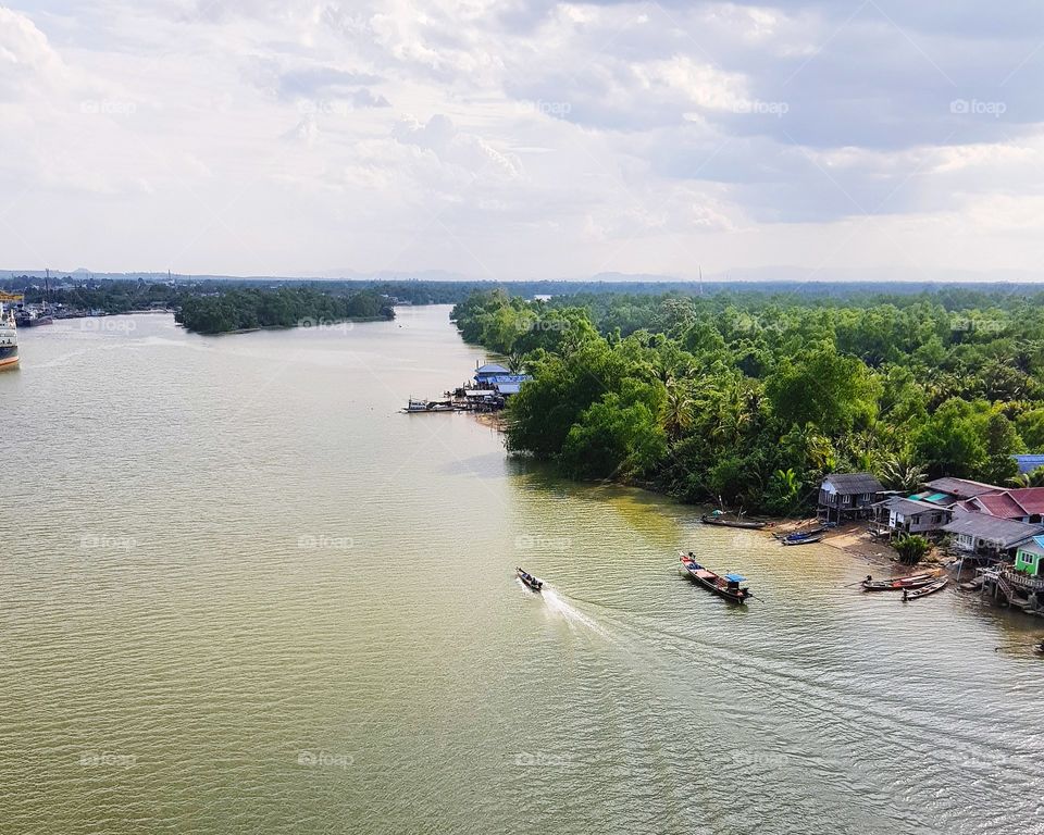 Scenic view of river against sky