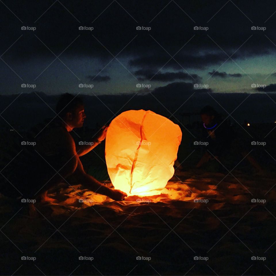 Lighting the lantern 