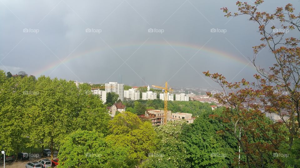 rainbow after the rain in Lyon