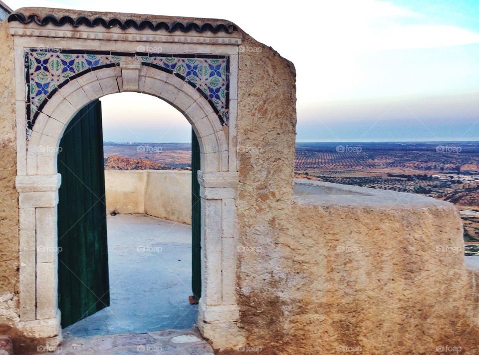 door to heaven in top of a mountain in Tunisia 
