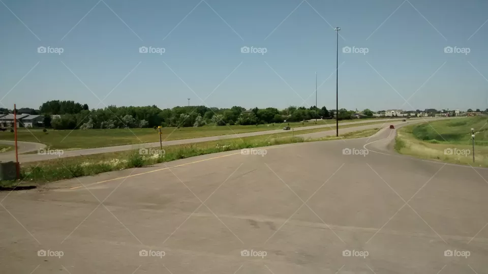 Road, No Person, Asphalt, Landscape, Grass