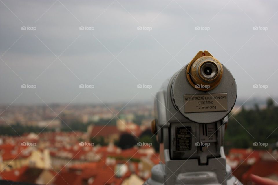 Prague from above. Charles bridge 