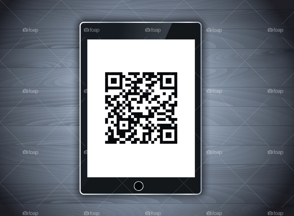 qr on tablet