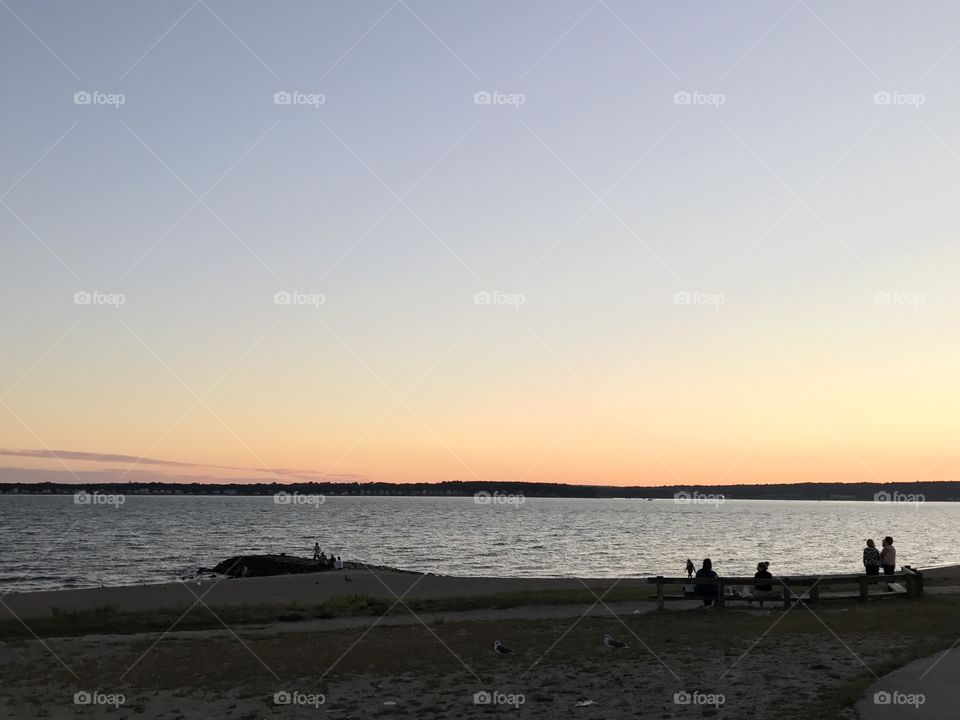 Water, Sunset, Sea, Landscape, Dawn