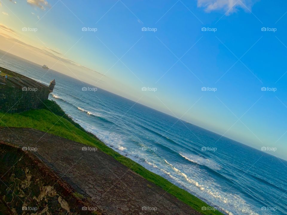 Castillo San Cristóbal, also known as Fort San Cristóbal in old San Juan, Puerto Rico. 