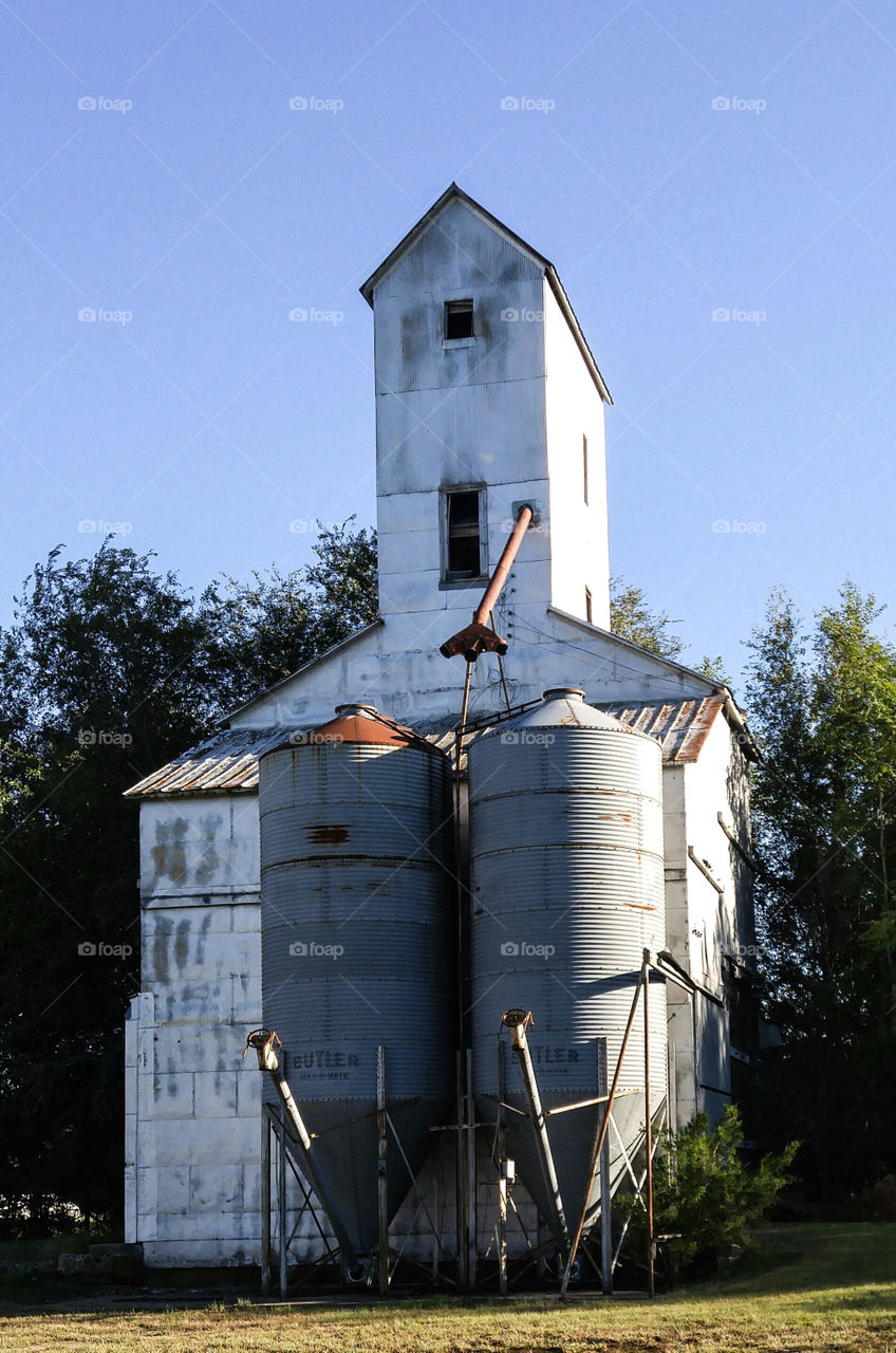 Outdated Abandoned Grain Elevator
