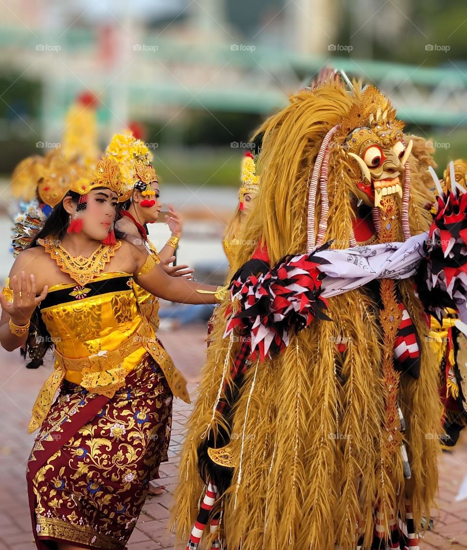 Indonesian Costume Dance at Hong Kong Waterfront Promenade