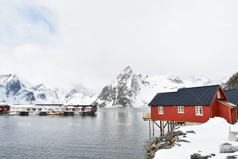 Arctic fishing village