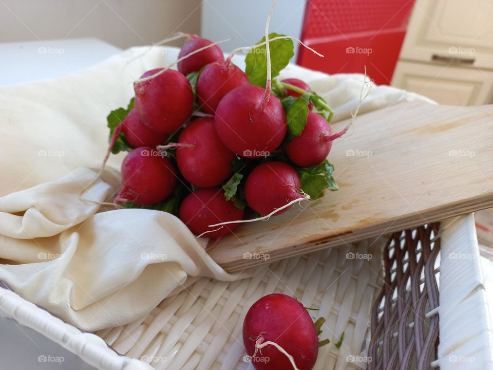 red radish.