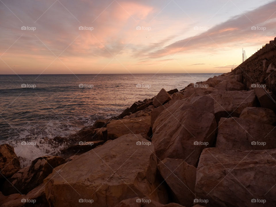 Sunset on the rocks
