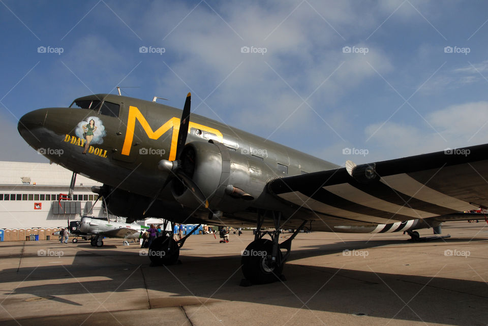 A vintage aircraft on display at Miramar Air show. This particular plane is known as a “War Bird”!