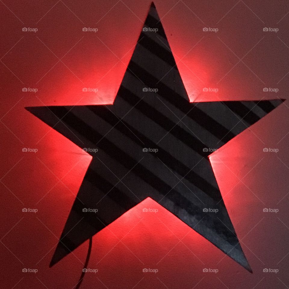 I made this star and put red lights behind it to get ready for the upcoming Dallas Cowboys football season 