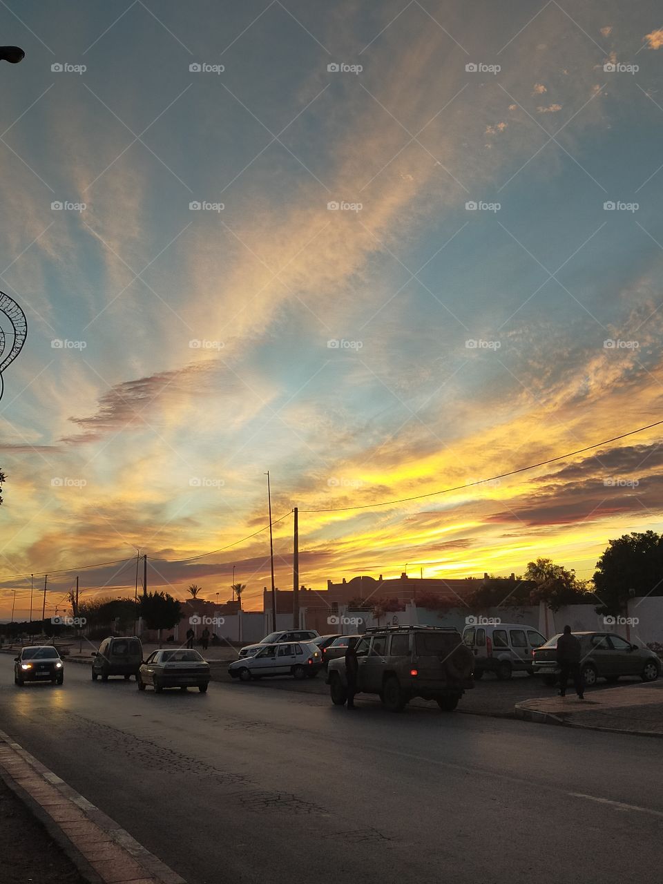sky after sunset in Goulimine,Morocco.
A beautiful scene...An amazing view on the sky...sky full of different colours
