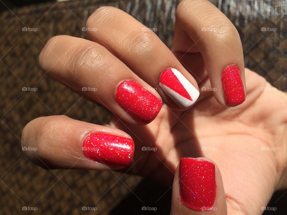 Originally did it without the sparkles, but sparkles are a girls best friend