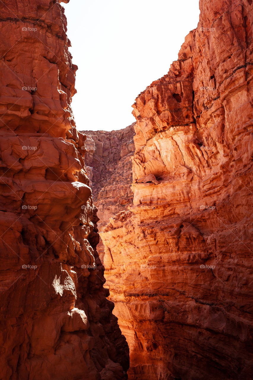 Beautiful wide angle view of amazing sandstone formations in Egypt