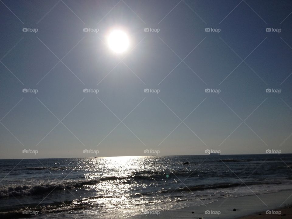 Sunset, Sun, Water, Beach, Sea