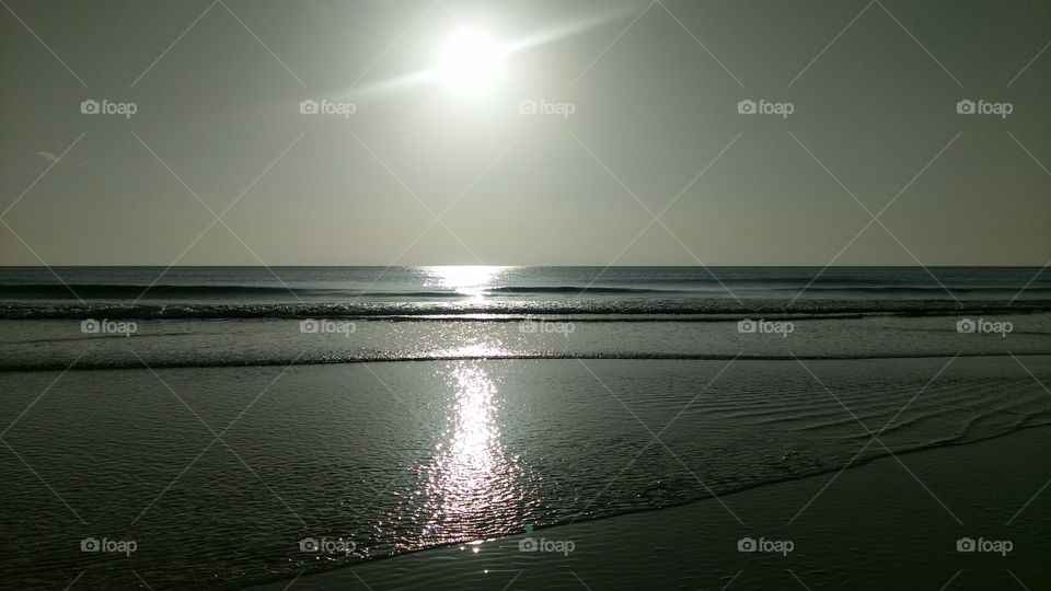 Sunset, Beach, Sea, Water, Seascape
